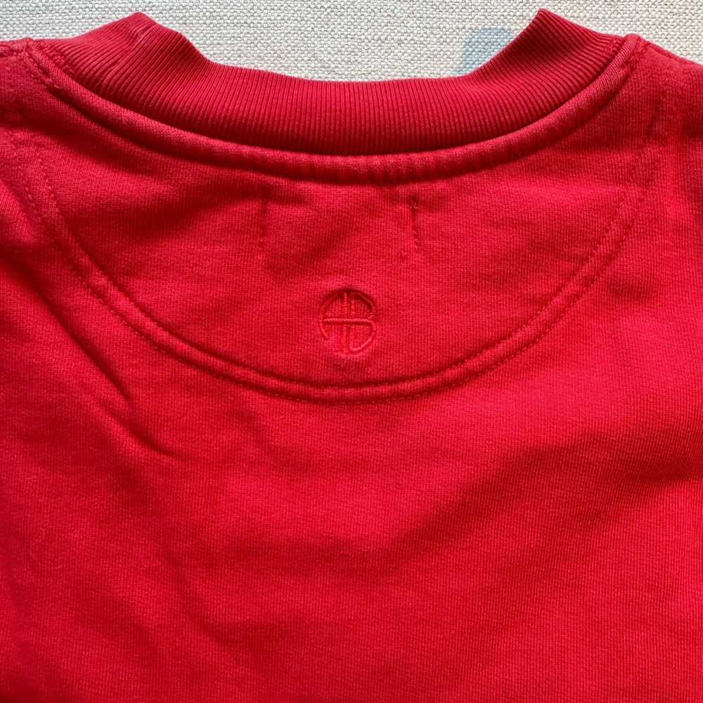 Red Crewneck Oversized Sweatshirt - Picture 5 of 5